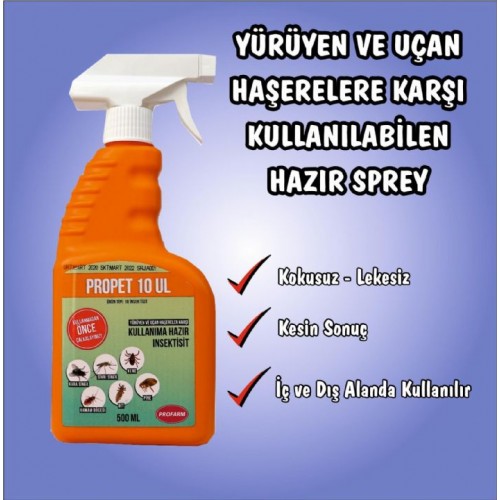 PROPET  KENE BİT PİRE SPREYİ 500ML***KAMPANYA*** Kuş için Bit-Pire-Kene Spreyi 1 Ad