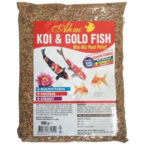 Gold Fish Pellet Mix Balık Yemi 1 Kg 