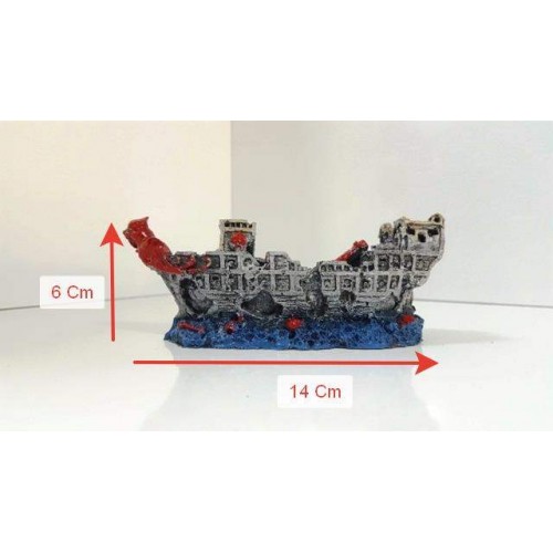 Akvaryum Dekor Gemi Orta Tek Parça