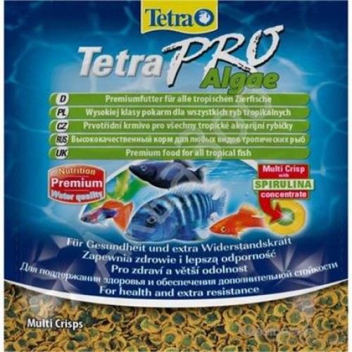 Tetra Pro Algae Multi- Crisps Bitkisel Ciklet Balığı Yemi 12gr Zarf 