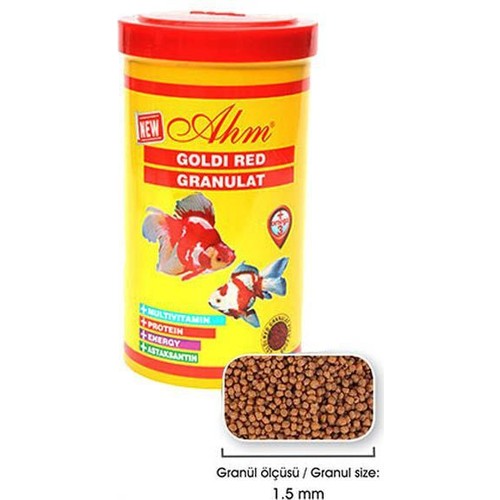 Goldi Red Granulat Japon Balığı Yemi 1000 Ml