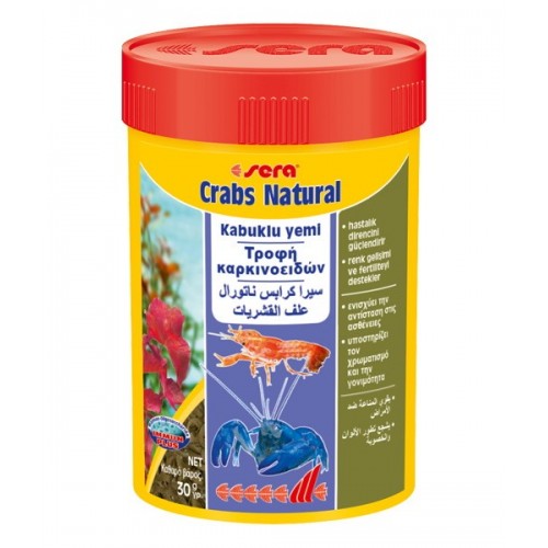 Sera Crabs Nature 100ml [kabuklu yemı] Yengeç Kerevit İçin