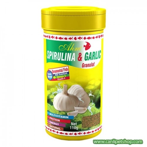 Spirulina Garlic Sarımsaklı Granül Yem 250 ml