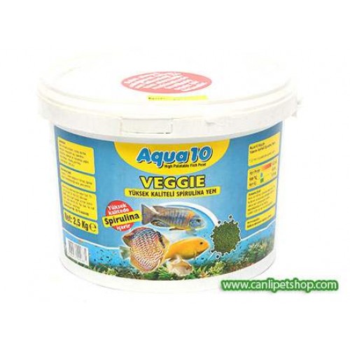 Aqua10 Veggie Spirulina İçerikli Yem 40 Gr (Kovadan Bölme)