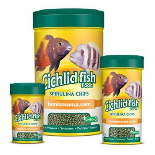 Cichlid Fish Food-Spirulina Chips 110 Gr 250 ml