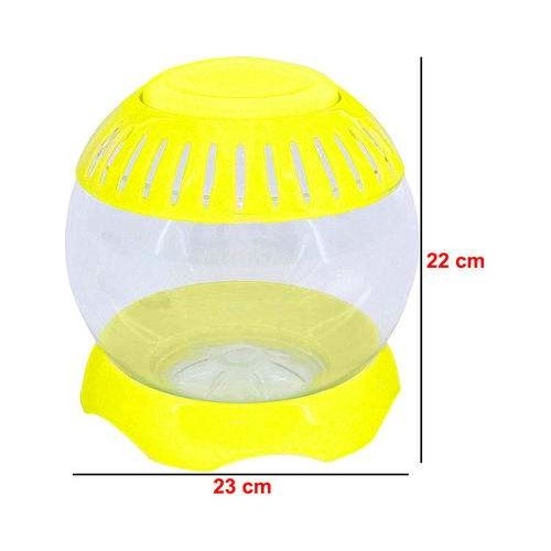 Plastik Ufo Fanus 1 Adet  22 CM Sarı Büyük