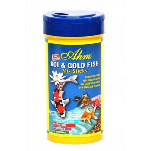 Koi ve Japon Balığı Karışık Yem (AHM Pond Mix  Sticks 1000 ml)