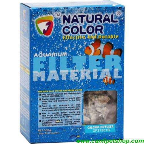 Natural Color CALCİUM DİFFÜSER Nitrat Emici Kalsiyum Kabukları Filtre Malzemesi 500 Gram (4318) 