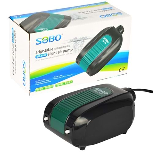 Sobo SB 1106 Hava Motoru 2 Çıkışlı Süper Sessiz