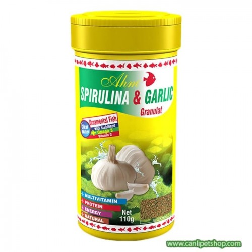 Spirulina Garlic Sarımsaklı Granül Yem 100 ml