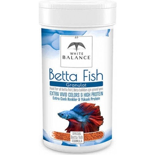 White Balance Betta Fish Granules 100 ml beta yemi